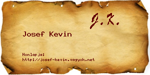 Josef Kevin névjegykártya